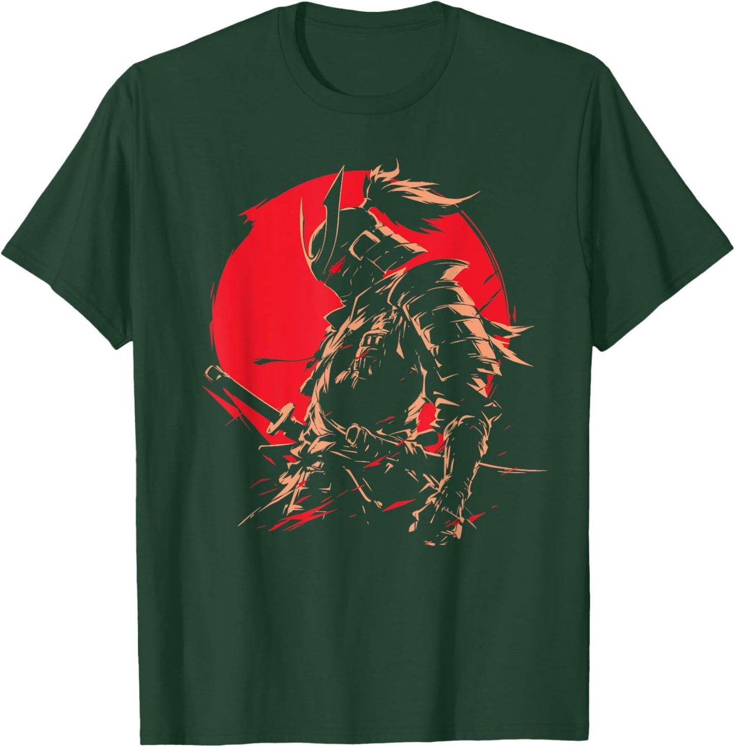Aesthetic Vintage Samurai Japanese Art Samurai Retro T-Shirt - T-Shirt | Forest