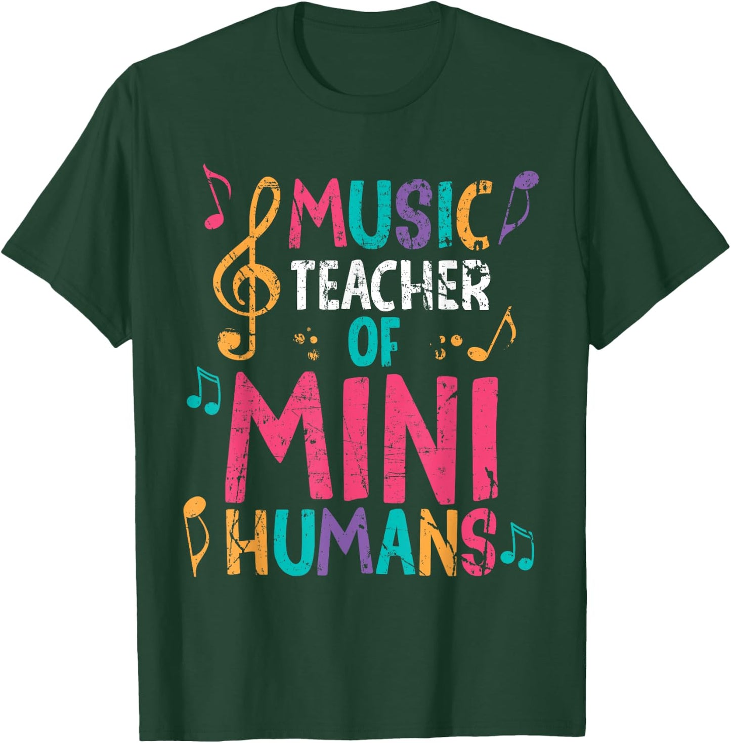 Music teacher of mini humans / Back to school T-Shirt - T-Shirt | Forest