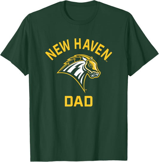 University of New Haven UNH Chargers Arched Dad T-Shirt - T-Shirt | Forest