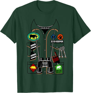 Zoo Keeper Halloween Costume DIY Jungle Safari Explorer Gift T-Shirt - T-Shirt | Forest