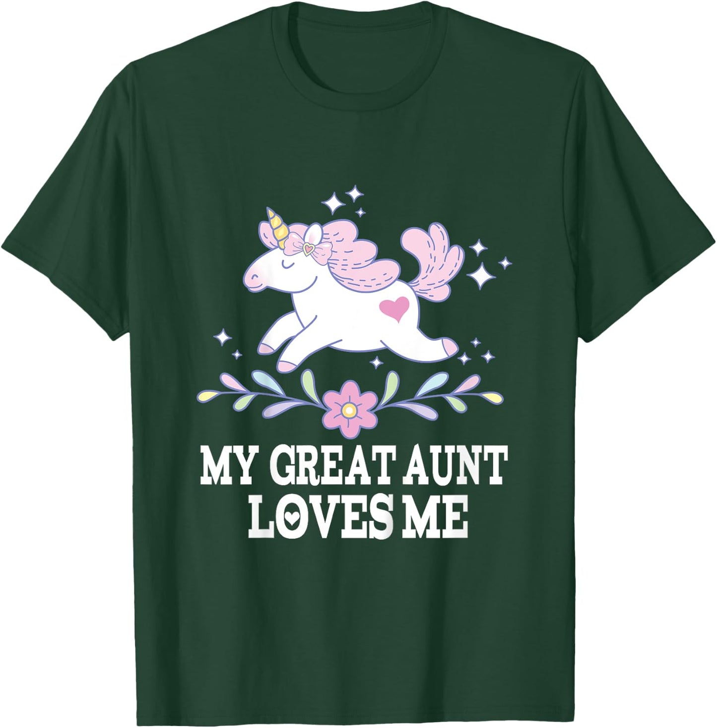 My Great Aunt Loves Me Grand Niece Unicorn T-Shirt - T-Shirt | Forest