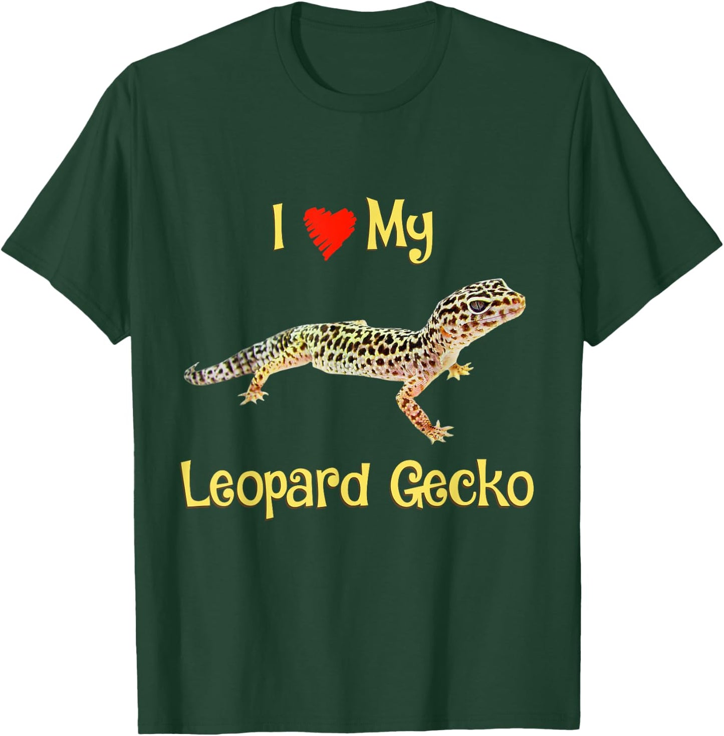 I love my Leopard gecko, Girls boys Adults gift T-Shirt - T-Shirt | Forest