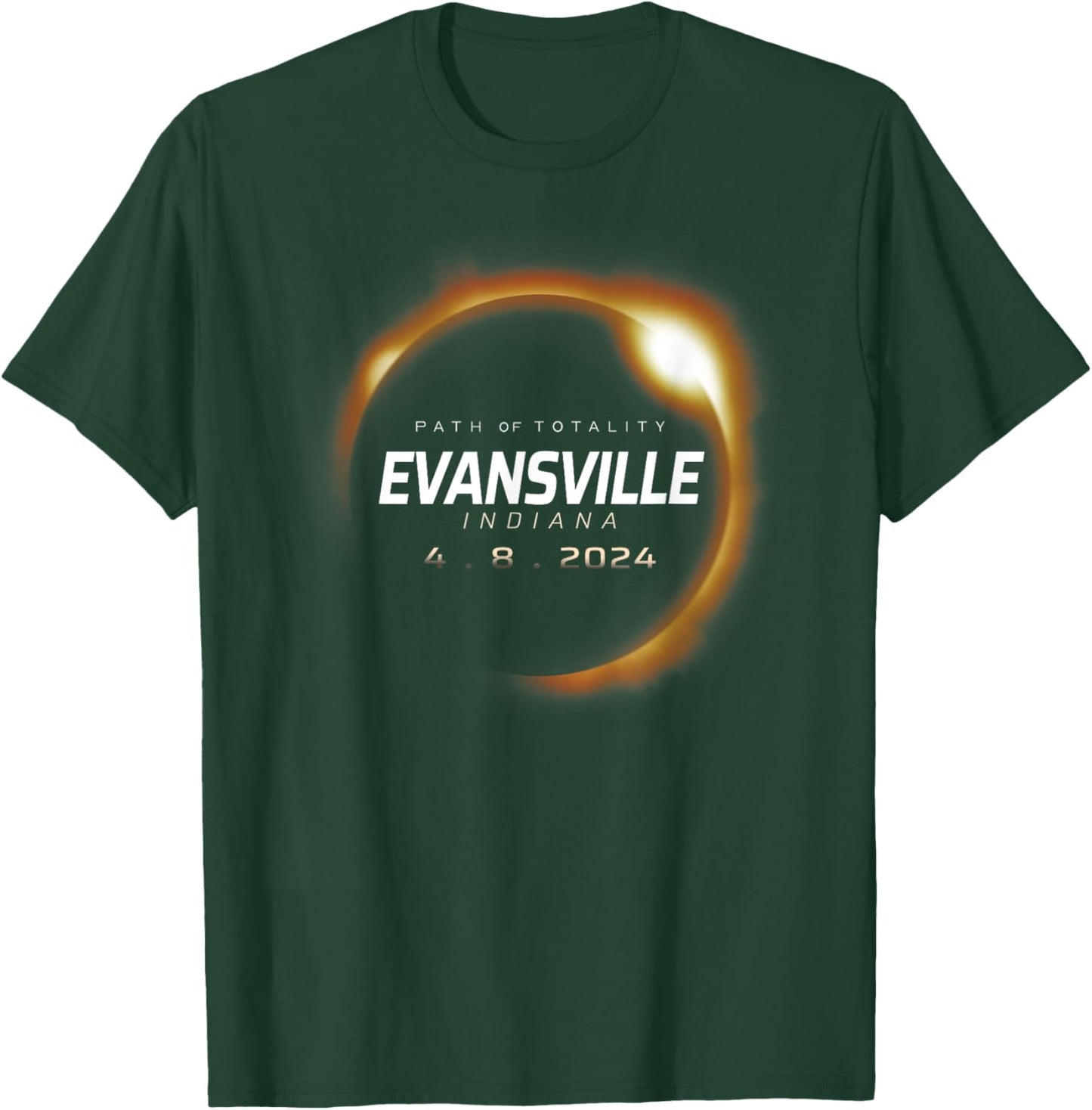 Total Solar Eclipse 2024 Evansville Indiana April 8 2024 T-Shirt - T-Shirt | Forest
