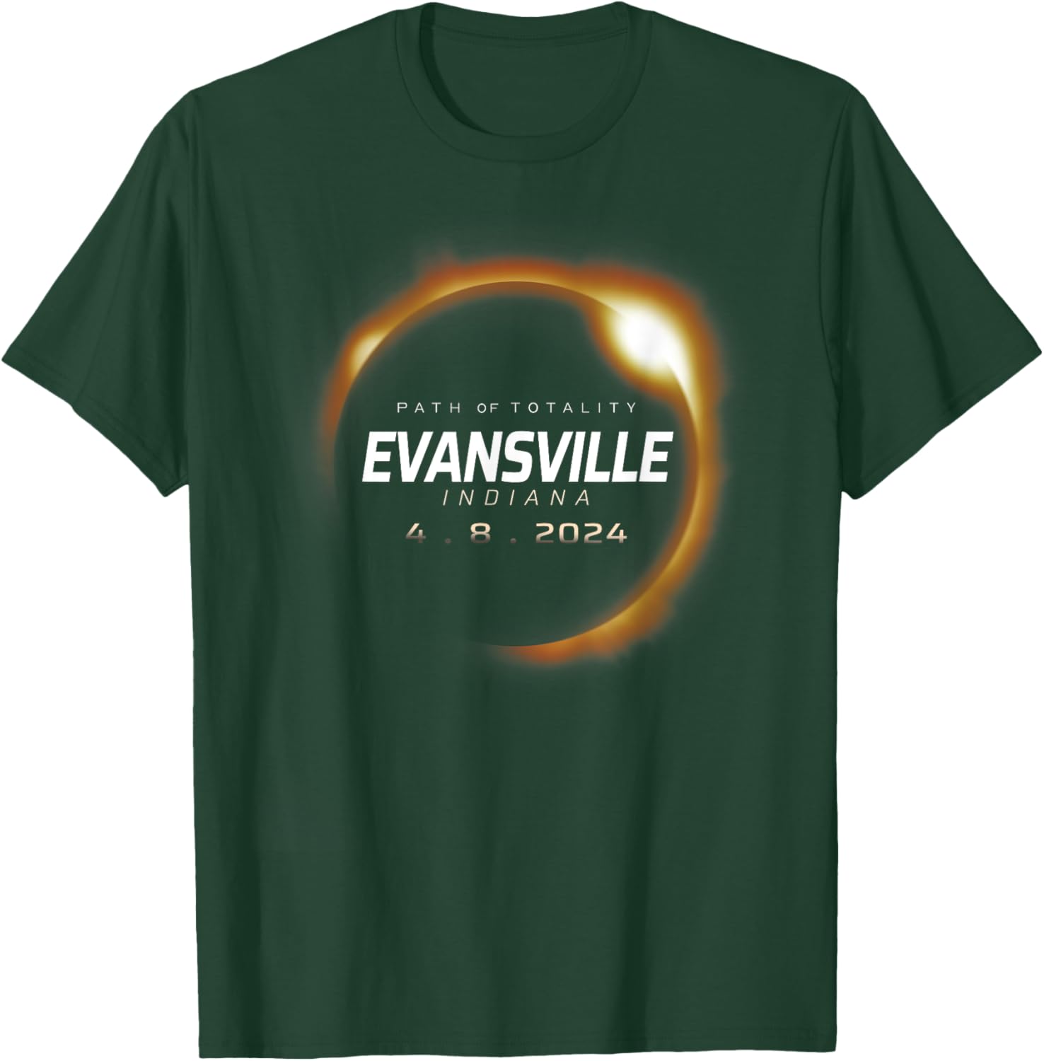 Total Solar Eclipse 2024 Evansville Indiana April 8 2024 T-Shirt - T-Shirt | Forest