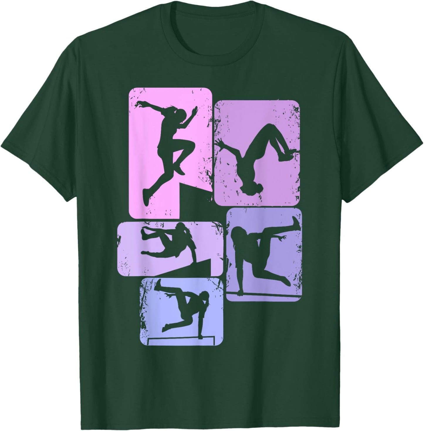 Parkour Girl Freerunner Freerunning Traceur Women Girls T-Shirt - T-Shirt | Forest