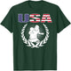 America Table Tennis Lovers USA Flag Support Ping Pong Team Kids Men T-Shirt - T-Shirt | Forest