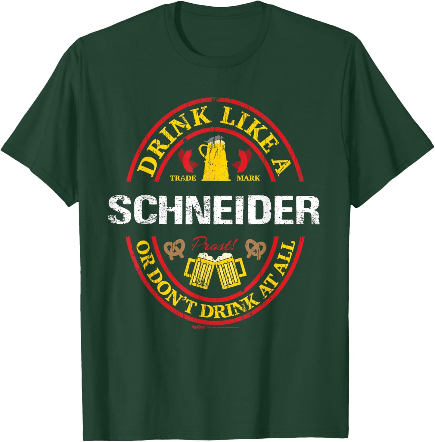 Vintage Drink Like A Schneider Oktoberfest 2021 Drinking T-Shirt - T-Shirt | Forest