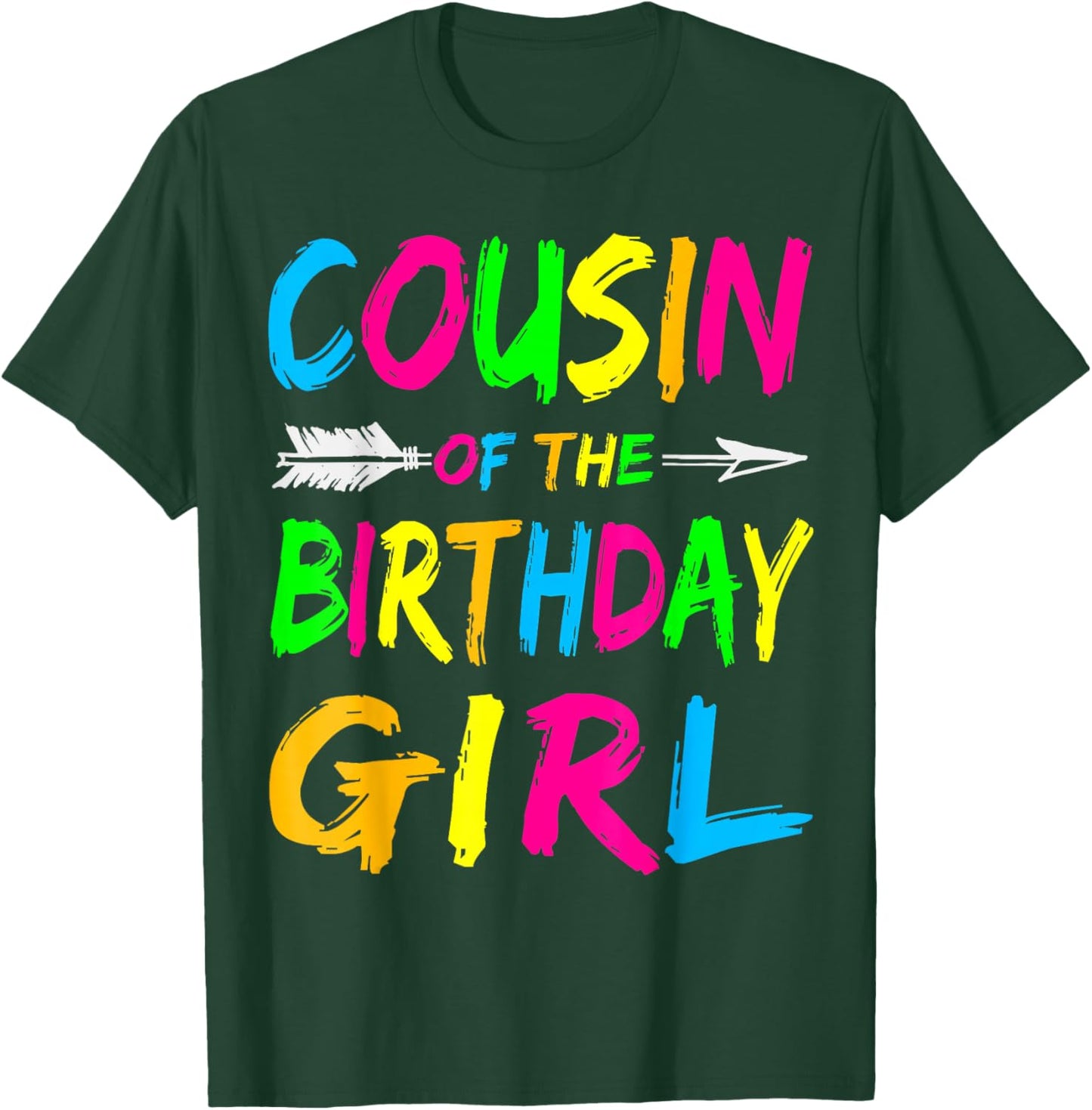 Cousin of the Birthday Girl Retro 80's Party Shirt T-Shirt - T-Shirt | Forest