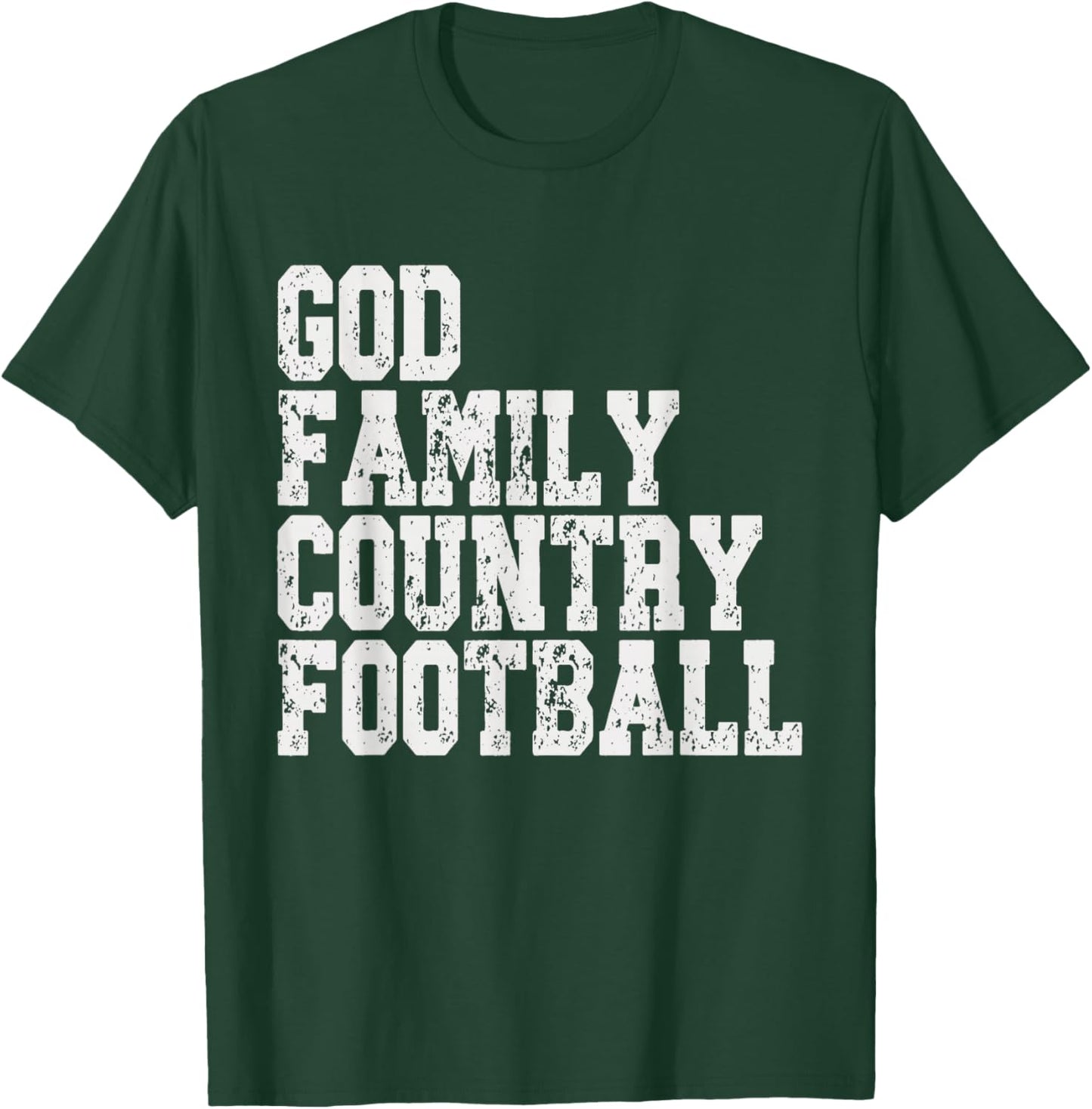 Vintage God Family Country Football , Women, & Kids T-Shirt - T-Shirt | Forest