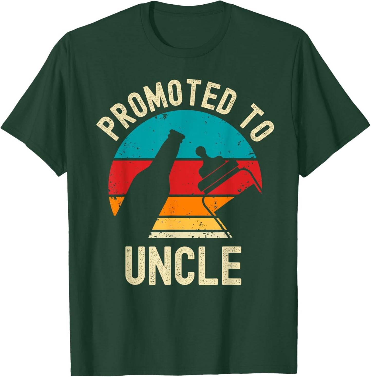 Promoted to Uncle 2024 New Baby Announcement Beer Lover T-Shirt - T-Shirt | Forest