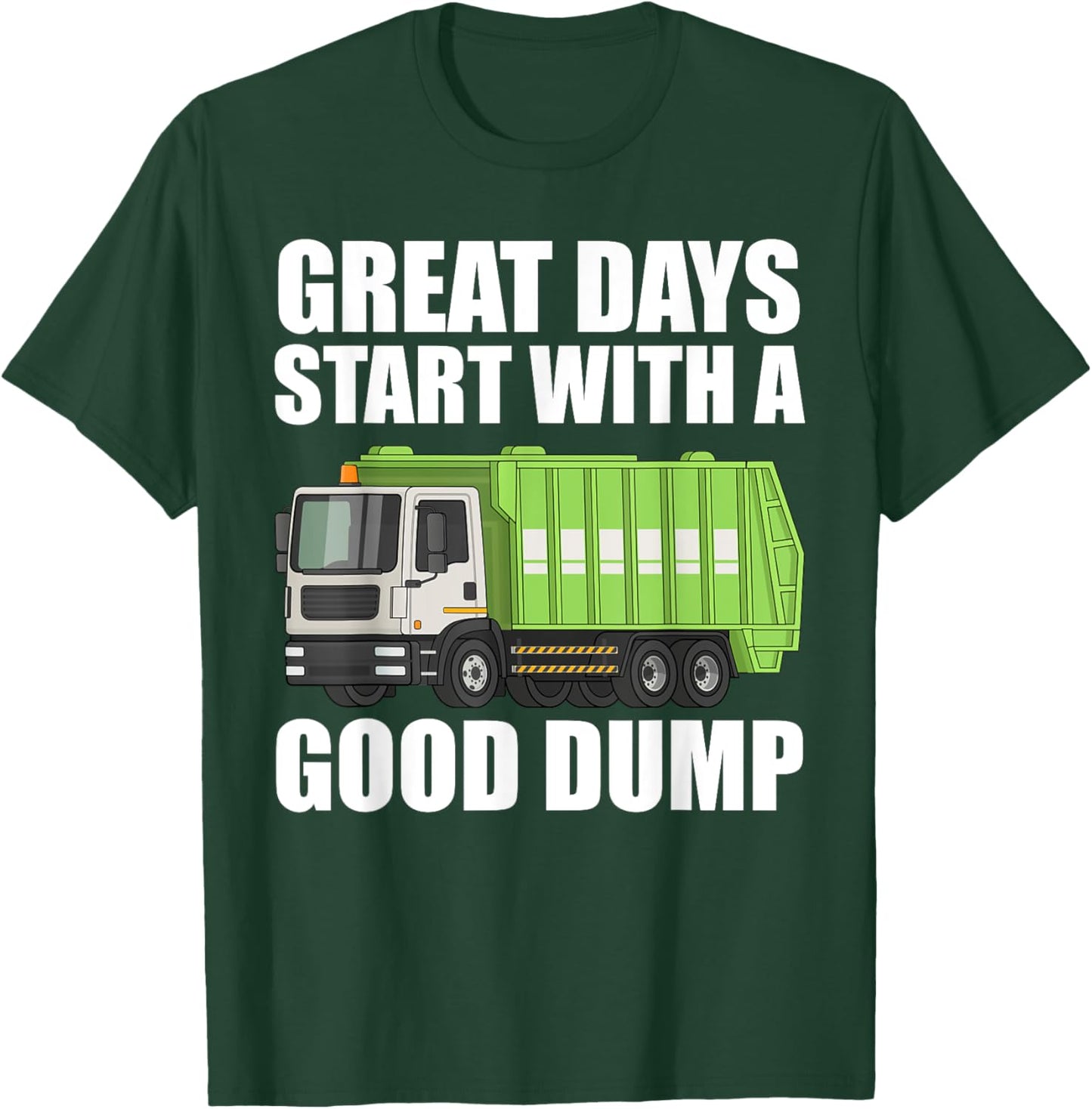 Funny Garbage Truck Art For Boys Toddler Waste Garbage Truck T-Shirt - T-Shirt | Forest