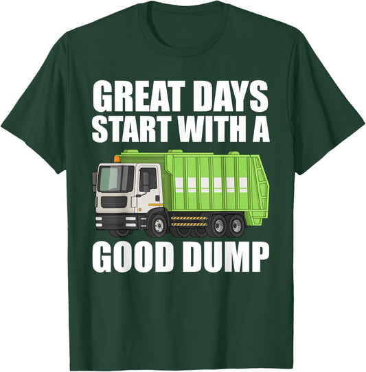 Funny Garbage Truck Art For Boys Toddler Waste Garbage Truck T-Shirt - T-Shirt | Forest