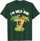 I'm Wild And 7 Years Old Zoo Theme 7th Birthday Animal Party T-Shirt - T-Shirt | Forest