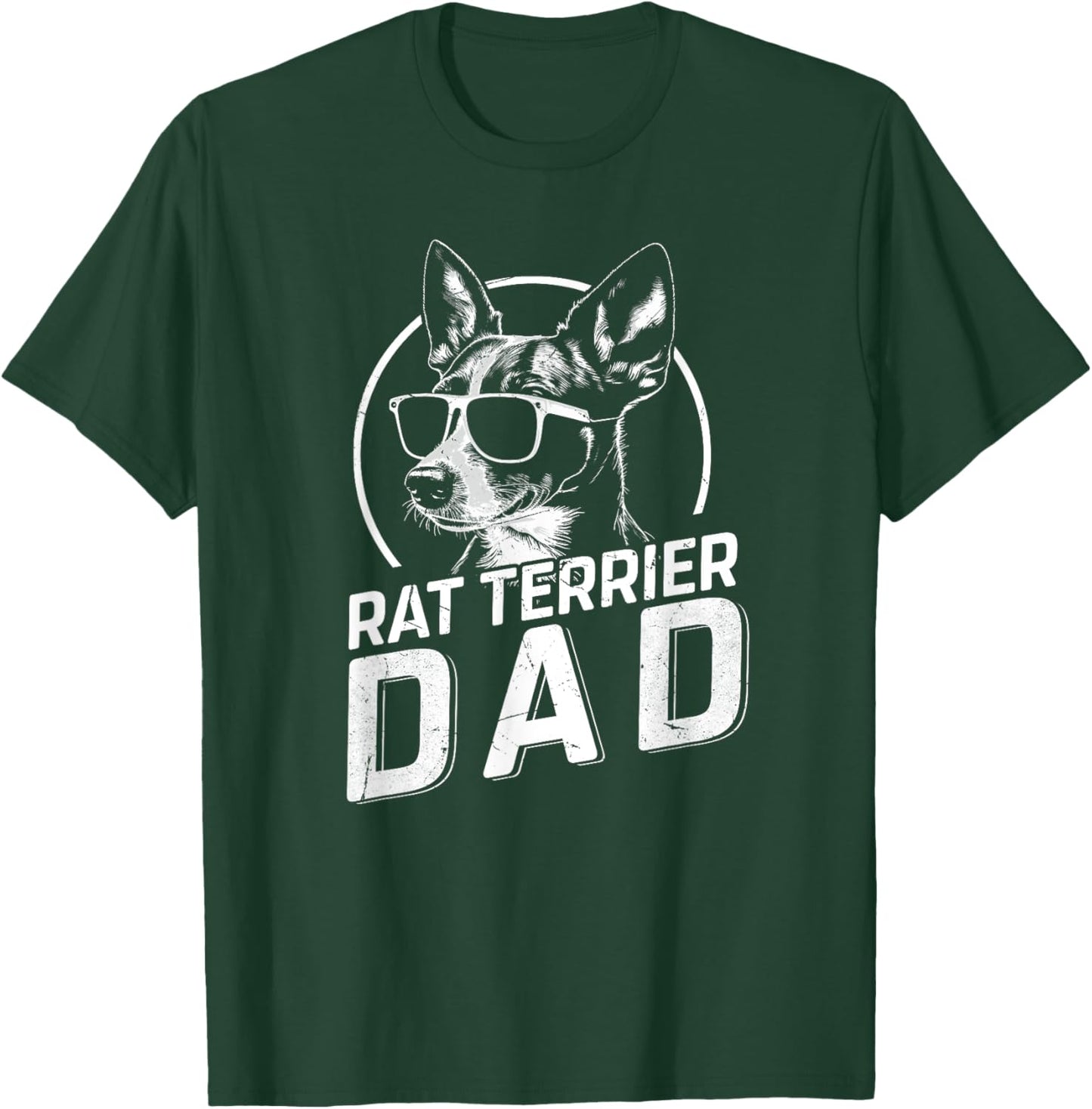 Rat Terrier Dad Dog Owner Gifts Dog Dad Father's Day T-Shirt - T-Shirt | Forest