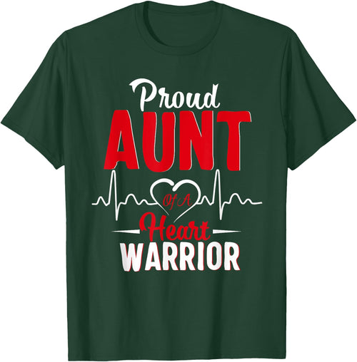 Proud Aunt of a Heart Warrior CHD Awareness shirt gift
