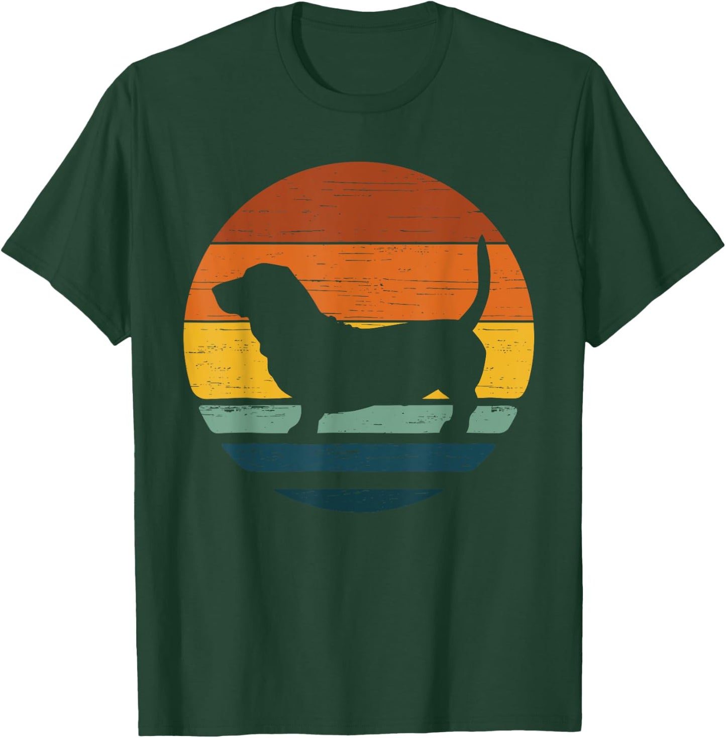 Bassador Vintage Retro Mom Dad Dog Women Girls Kids T-Shirt - T-Shirt | Forest