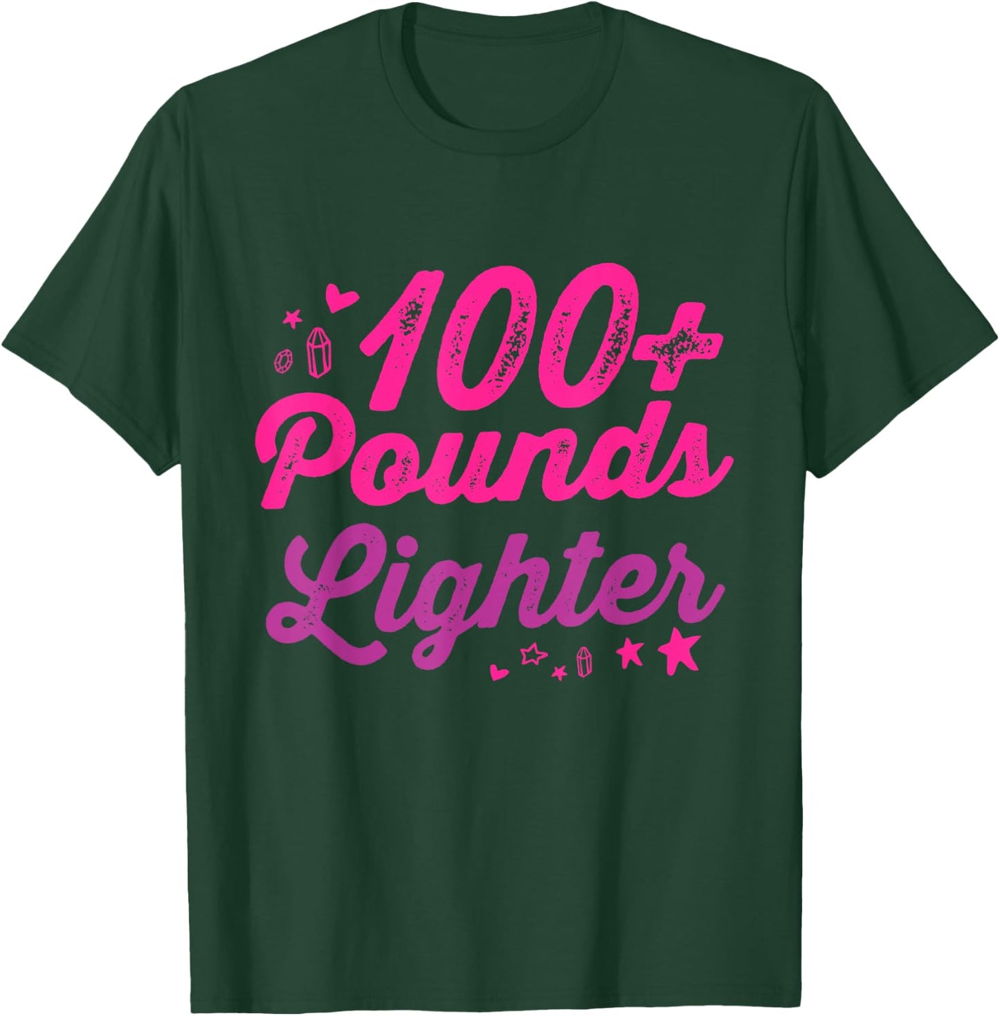 I lost 100 pounds Lighter Health goals Celebration Gift T-Shirt - T-Shirt | Forest