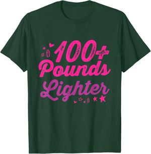 I lost 100 pounds Lighter Health goals Celebration Gift T-Shirt - T-Shirt | Forest