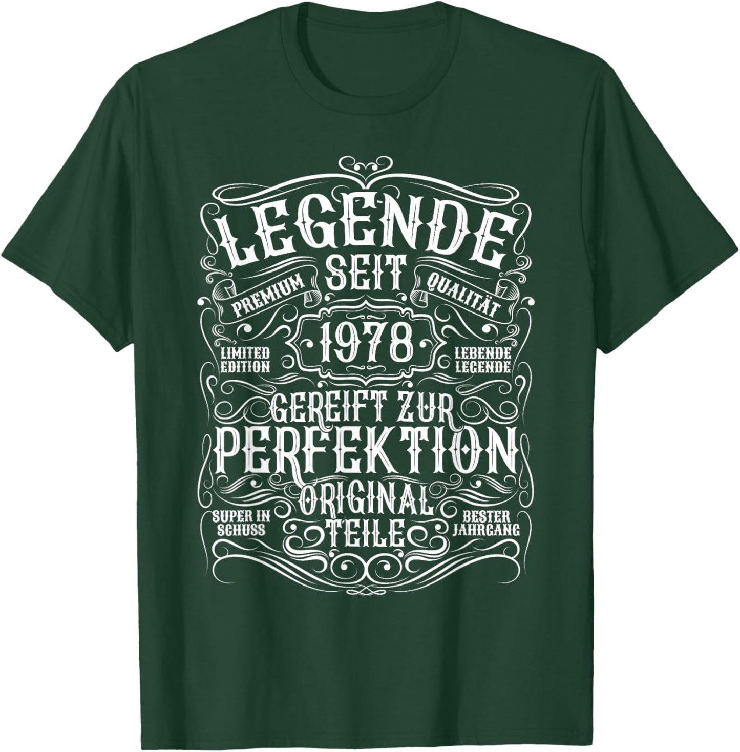 1978 Vintage-Legend-Dekoration zum 45. Geburtstag, für Mann und Frau, lustig T-Shirt - T-Shirt | Forest
