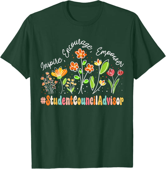 Student Council Advisor Appreciation Week Back to School T-Shirt - T-Shirt | Forest
