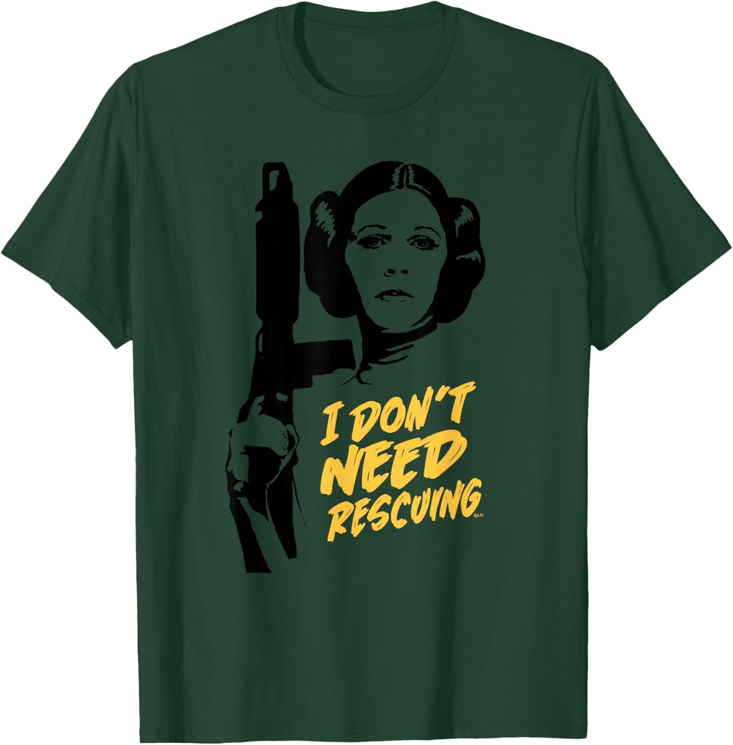 Star Wars Princess Leia Escape I Don't Need Rescuing T-Shirt - T-Shirt | Forest