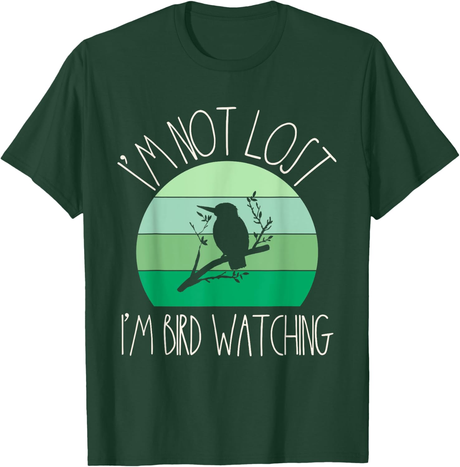 Funny Birder Retro Women Birding Ornithology Bird Watcher T-Shirt - T-Shirt | Forest