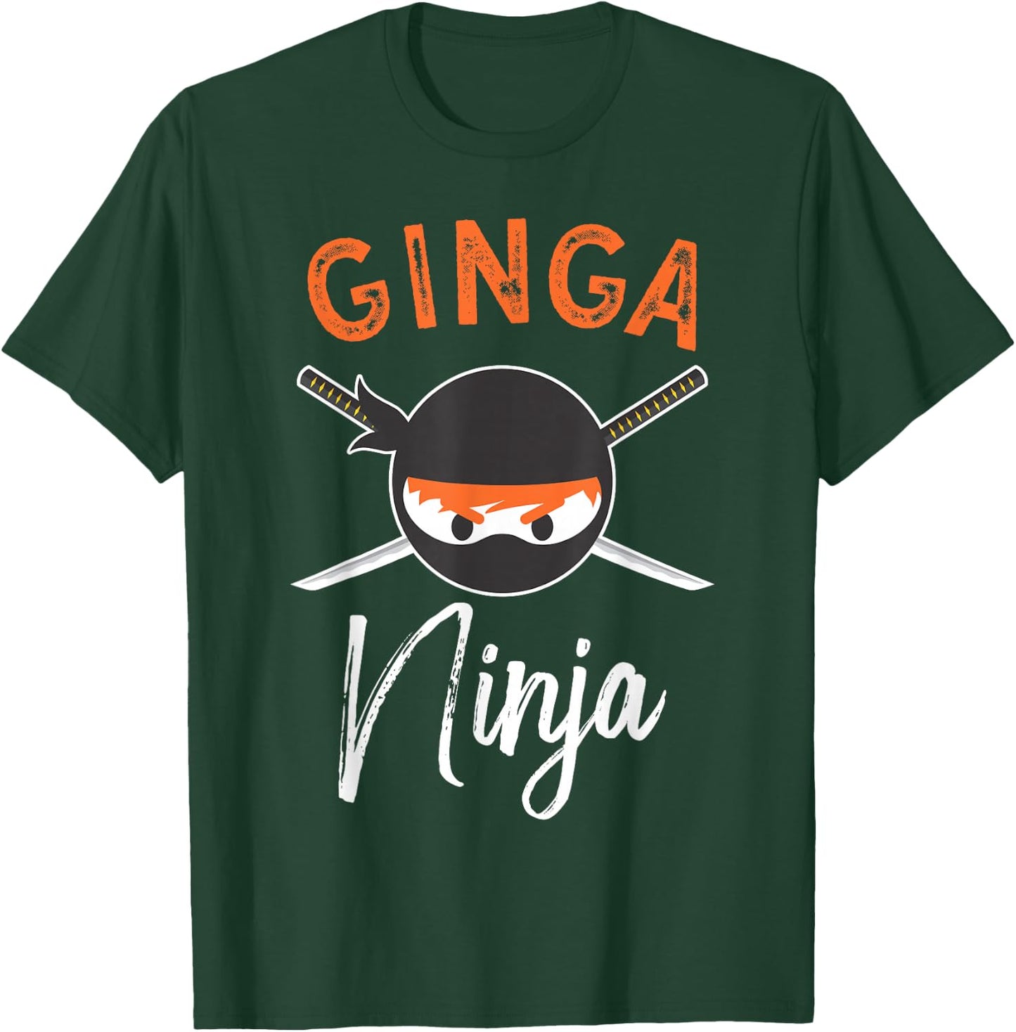 Ginga Ninja Funny Red Hair Ninja Lover Ginger T-Sh T-Shirt - T-Shirt | Forest