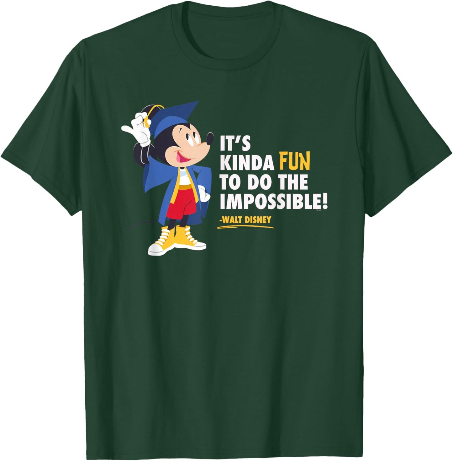 Disney Mickey Mouse Graduation New Grad Do The Impossible T-Shirt - T-Shirt | Forest