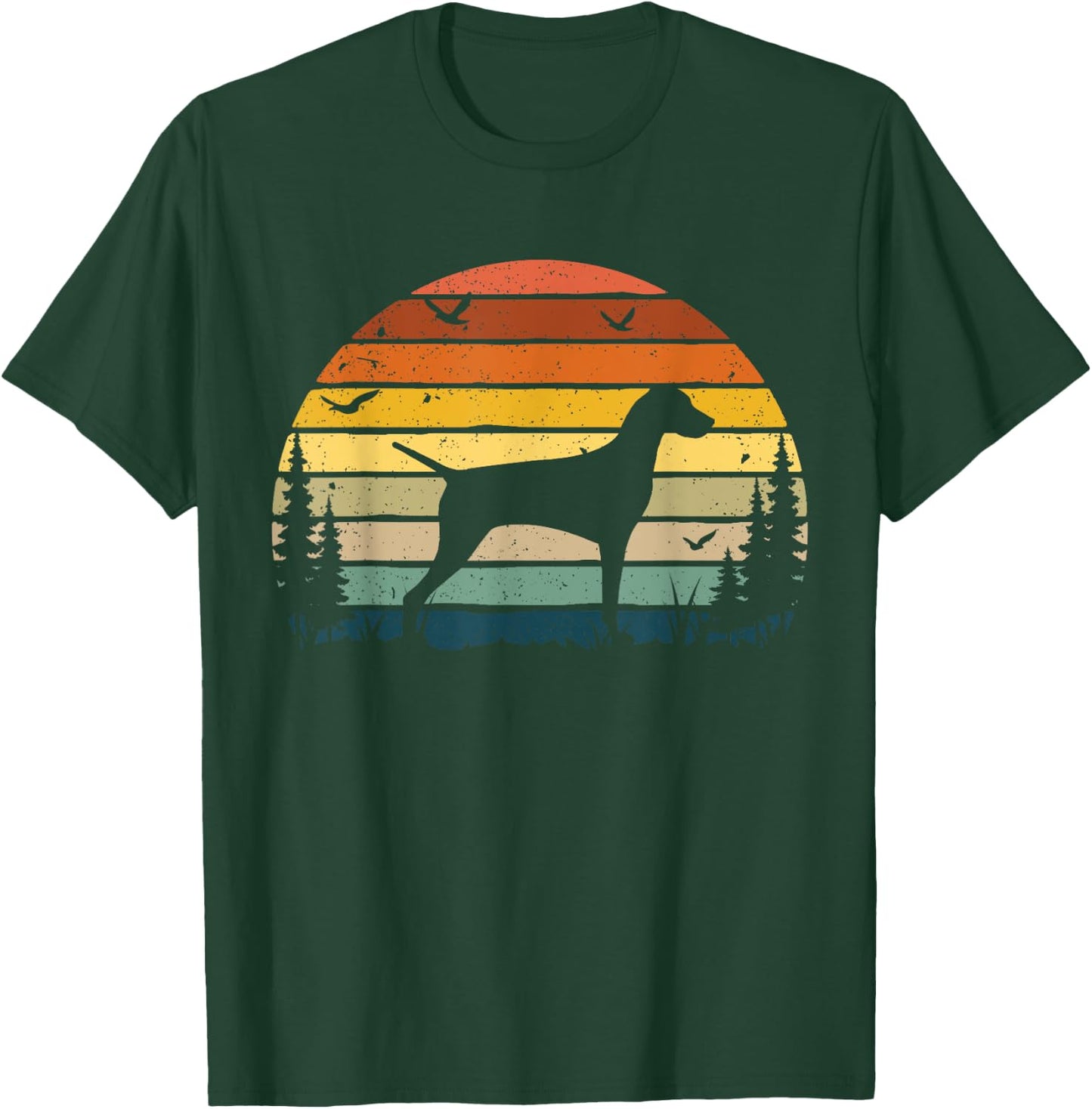 Vizsla Vintage Retro Mom Dad Dog Pet Lover T-Shirt - T-Shirt | Forest