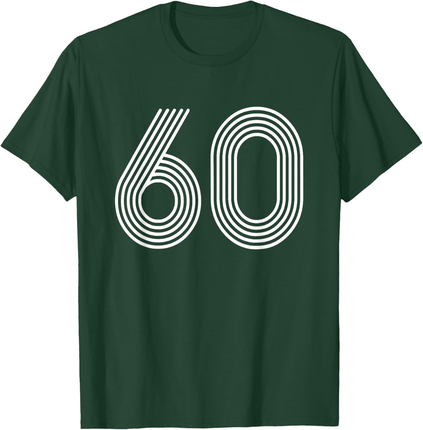 Number 60 Cool Retro Disco 60th Birthday Gift T-Shirt - T-Shirt | Forest