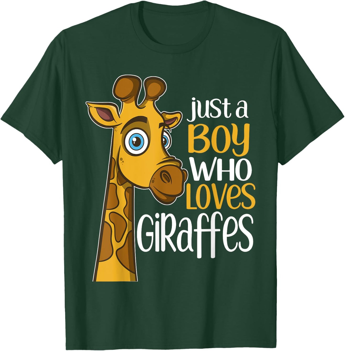 Just a Boy Who Loves Giraffes Funny Giraffe Gift T Shirt T-Shirt - T-Shirt | Forest