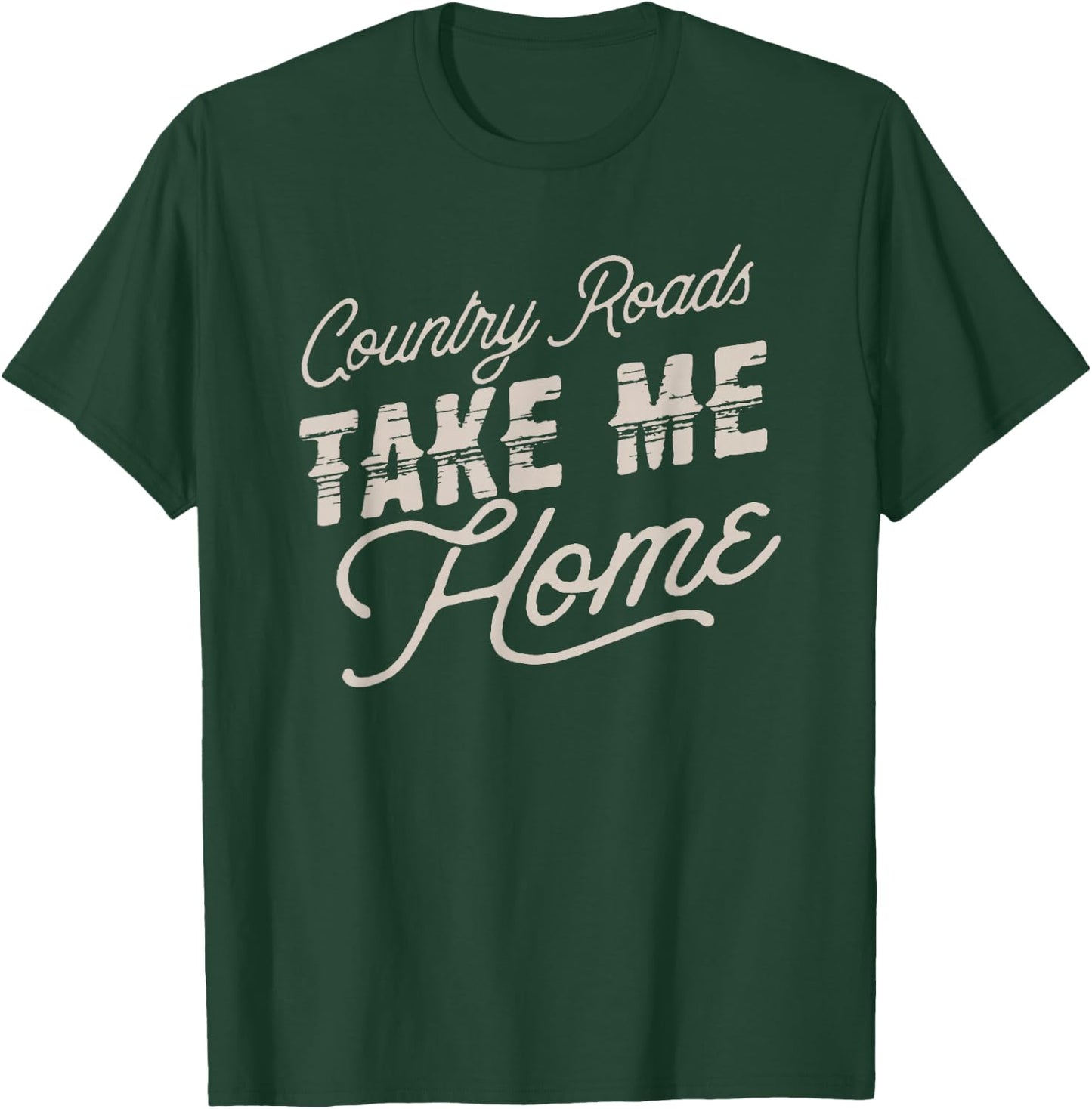 Vintage Country Roads Take me Home retro T-Shirt - T-Shirt | Forest