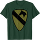 1st Cavalry Division Patch – 1st CAV OD Green Camo T-Shirt - T-Shirt | Forest
