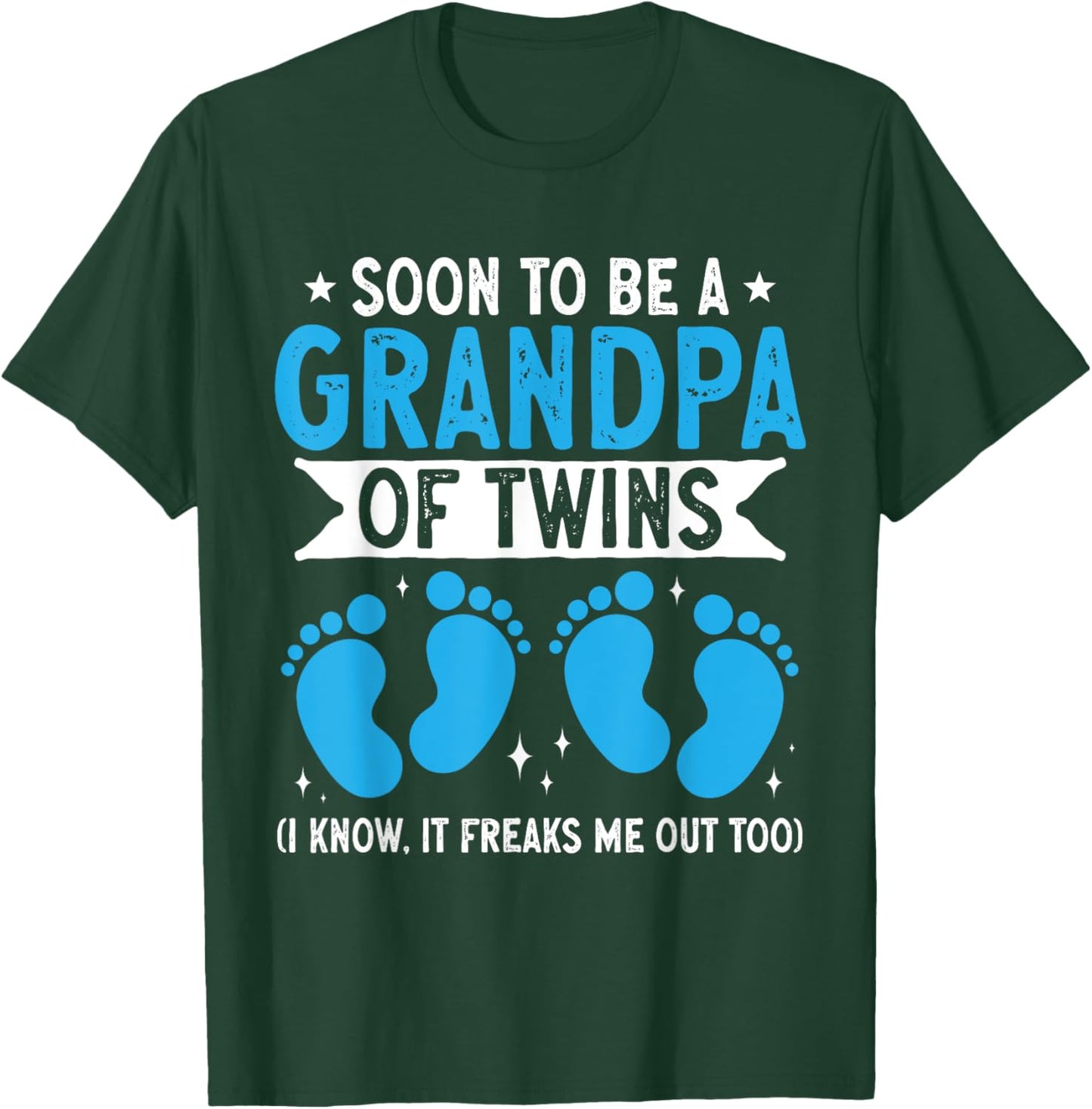 Twin Grandpa Soon To Be A Grandpa Of Twins T-Shirt - T-Shirt | Forest