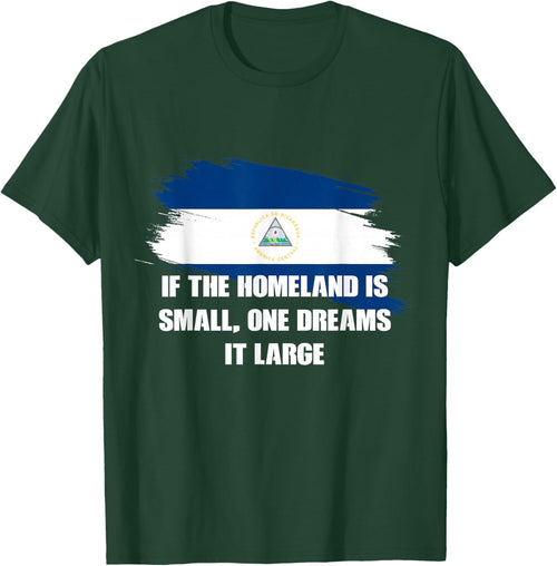 If the Homeland is small, one dreams it large Ruben Dario