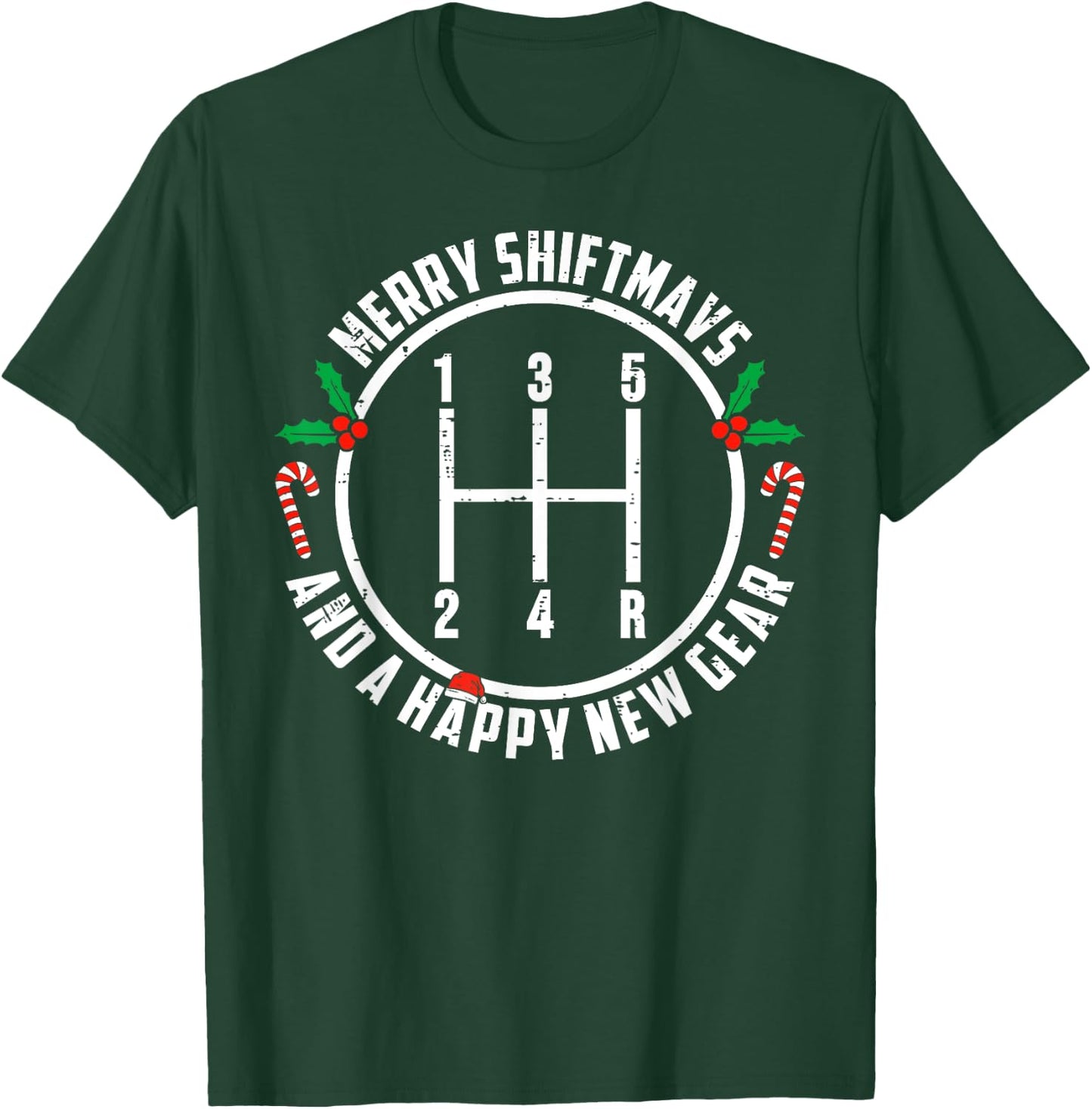 Merry Shiftmas And A Happy New Gear Car Guy Christmas T-Shirt - T-Shirt | Forest