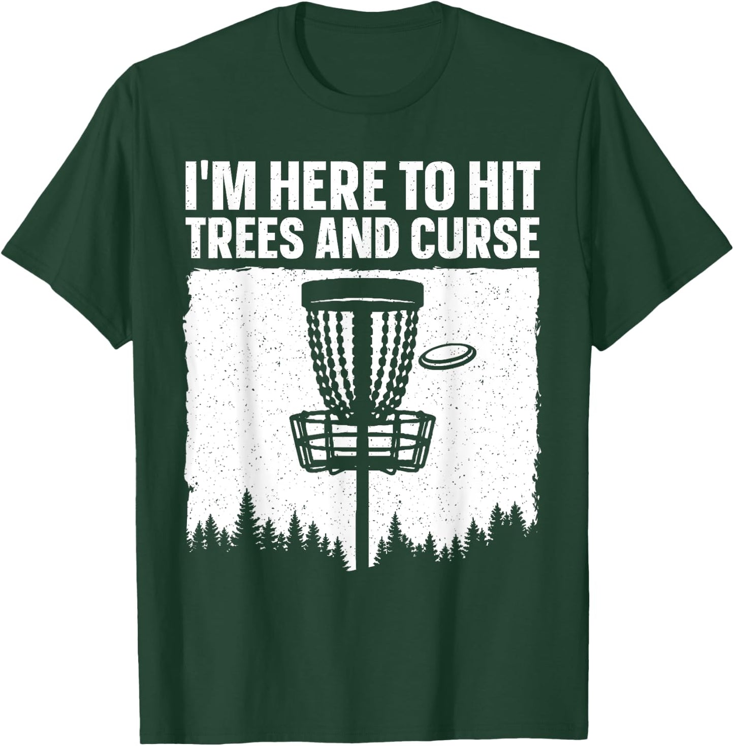 Best Disc Golf Art Women Disc Golfer Disc Golf Lover T-Shirt - T-Shirt | Forest