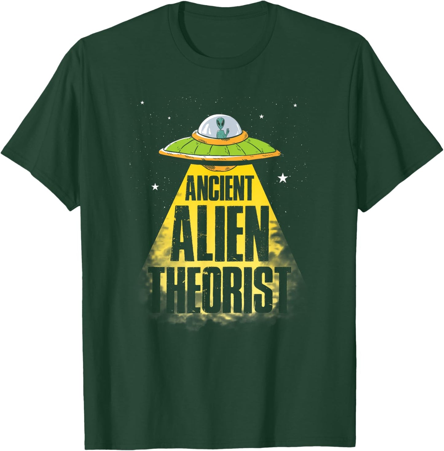 Ancient Alien Theorist Clothing Alien Fan UFO Lover Black Classic Fit Short Sleeve T-Shirt - T-Shirt | Forest