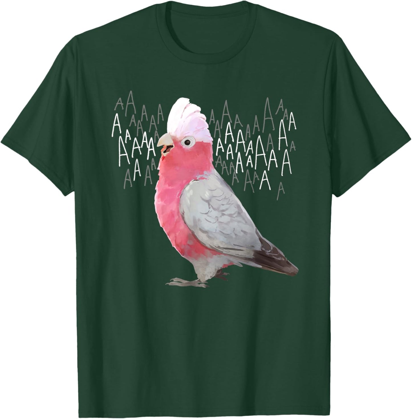 Screaming Galah Rose-Breasted Cockatoo T-Shirt - T-Shirt | Forest