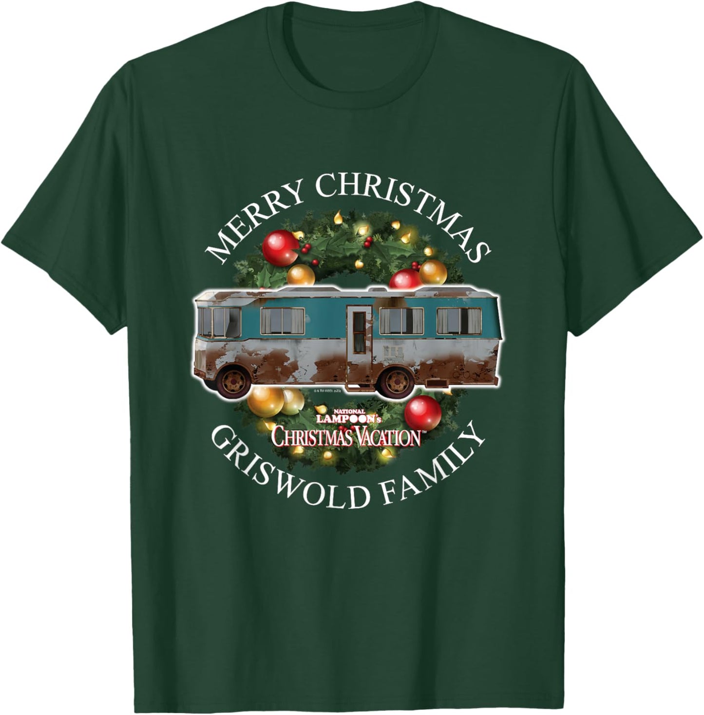 National Lampoon's Christmas Vacation - Van Wreath T-Shirt - T-Shirt | Forest