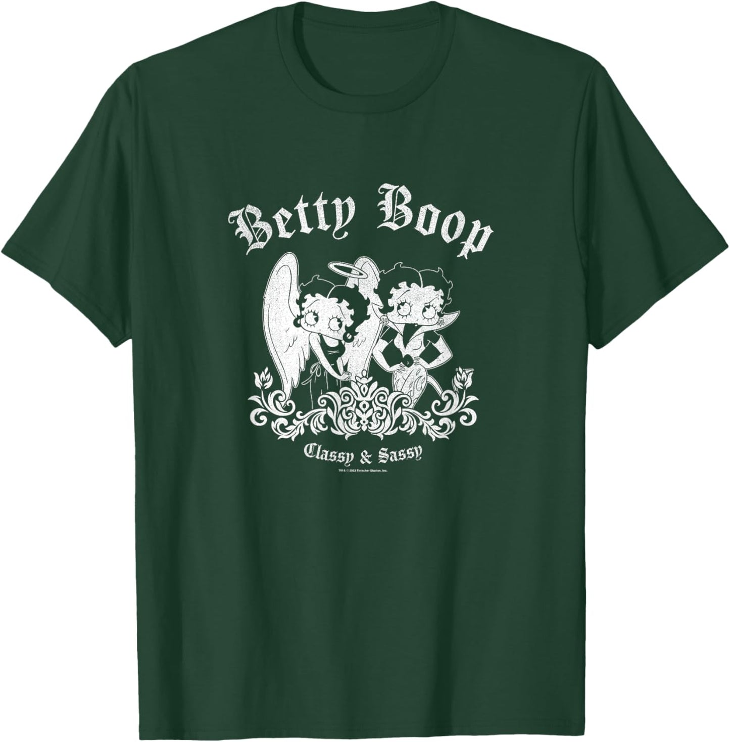 Betty Boop Classy & Sassy Angel & Demon Vintage Logo T-Shirt - T-Shirt | Forest