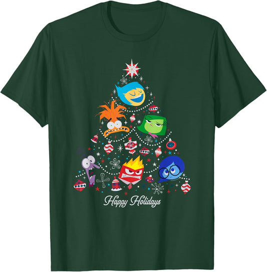 Disney and Pixar’s Inside Out 2 Emotions Christmas Tree T-Shirt - T-Shirt | Forest