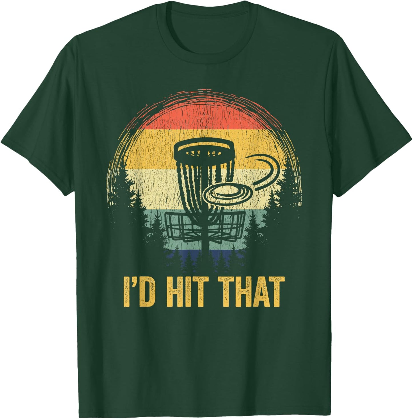 Vintage Disc Golf Funny Retro Frisbee Golf Disc Sport Player T-Shirt - T-Shirt | Forest