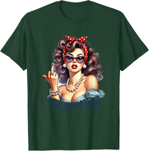 Respectfully Vintage Empowerment Style Pinup T-Shirt - T-Shirt | Forest