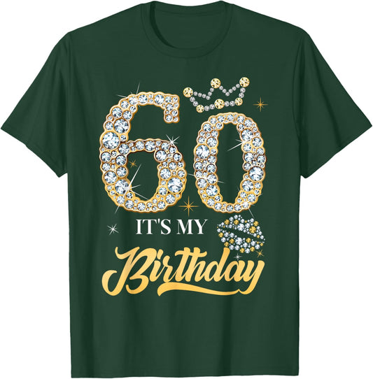 It's My 60th Birthday Diamond Shoes 60 Years Old Women T-Shirt - T-Shirt | Forest