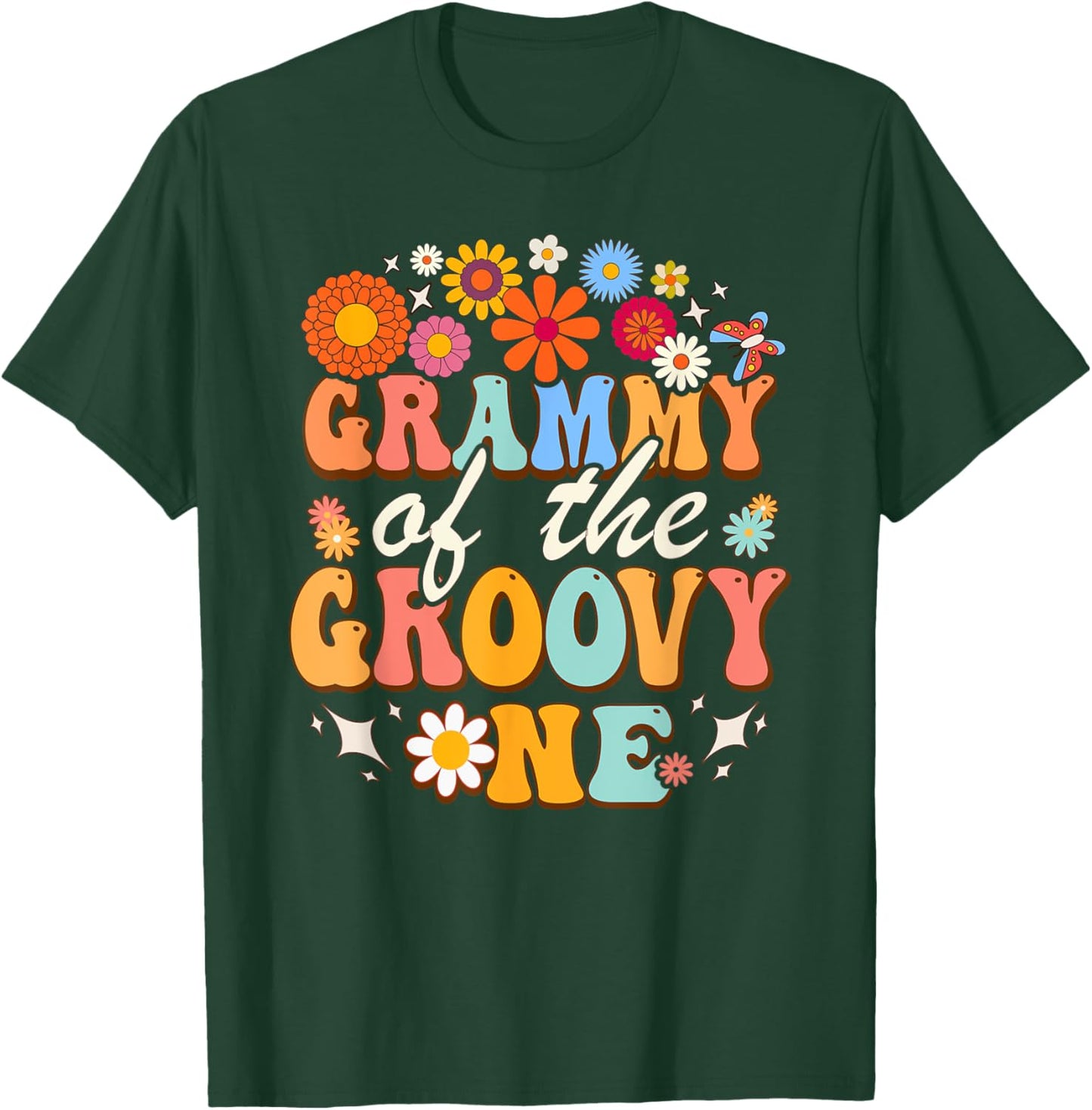 Grammy of Groovy One Matching Family First Birthday Party T-Shirt - T-Shirt | Forest