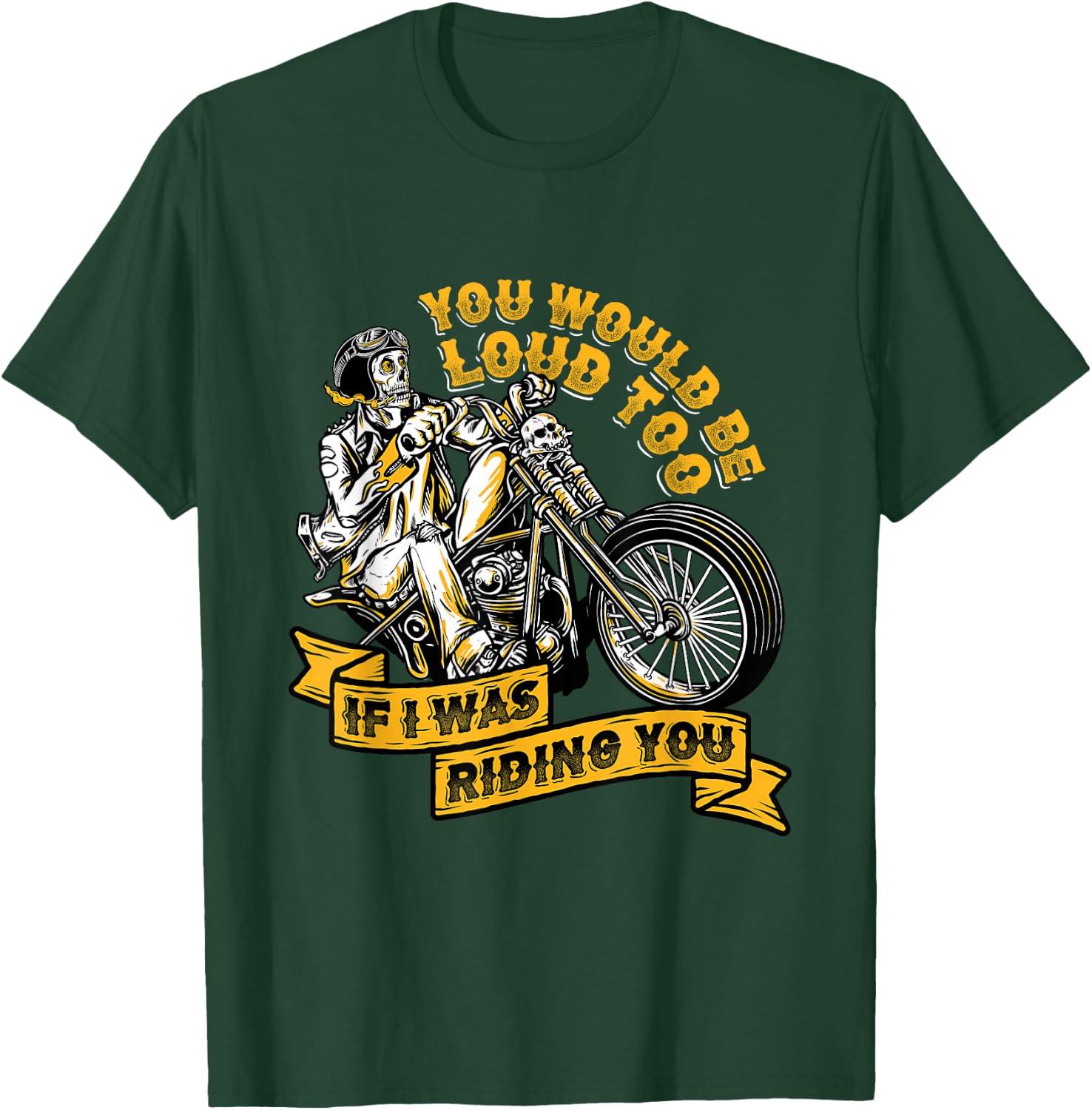 KaizenDesigns Men's Motorcycling Biker - Black, Small T-Shirt - T-Shirt | Forest