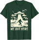We Out Here Funny Bigfoot Mothman Cryptid UFO Abduction T-Shirt - T-Shirt | Forest