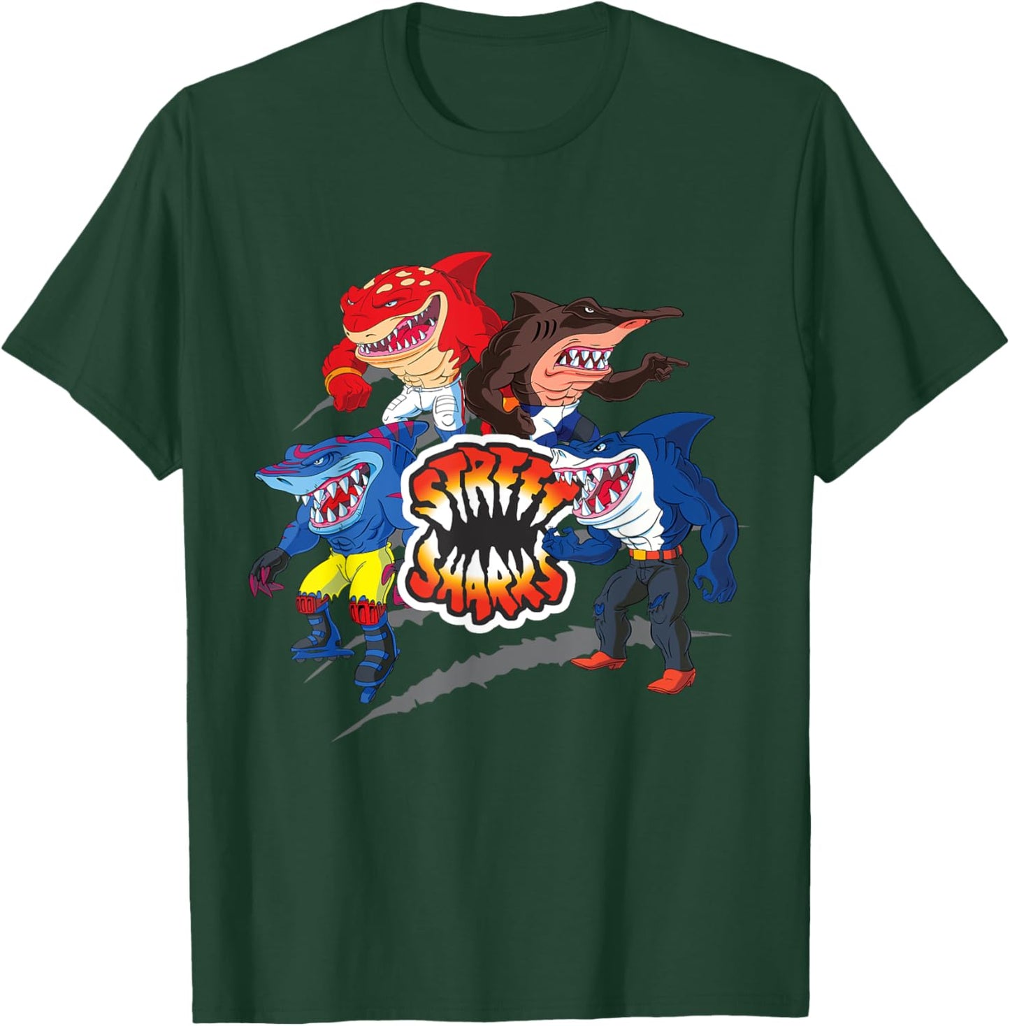 Street Sharks - It's Fin-Kicking Time T-Shirt - T-Shirt | Forest
