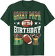 Great Papa Of The Birthday Boy Football Leopard Game Day T-Shirt - T-Shirt | Forest